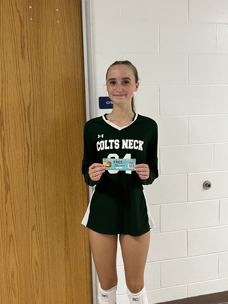 Sophomore Zoe Horkheimer is our <a href="/Wawa/">Wawa</a> JV Player of the Game!

Zoe filled the stat sheet on offense, defense, and from behind the service line! <a href="/CNHSAthletics/">Colts Neck Athletics and Activities</a>
