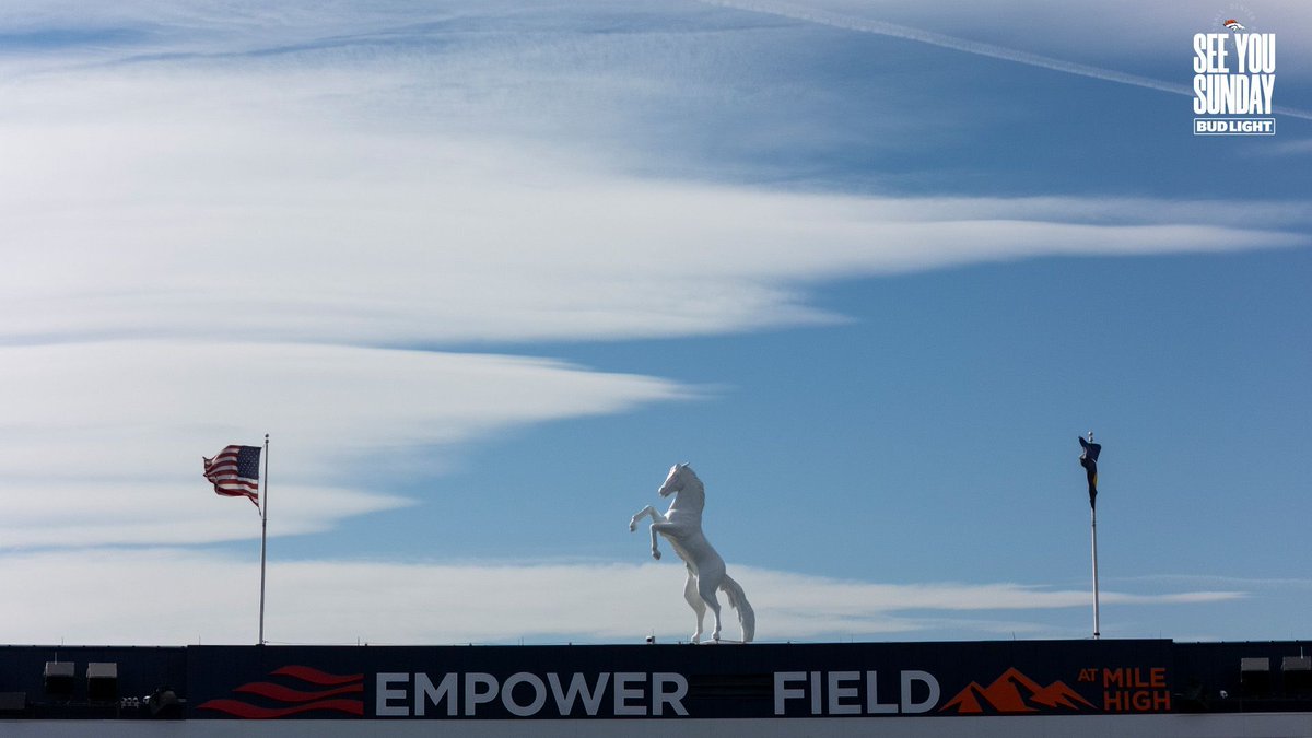 Broncos's tweet photo. Getting @EmpowerField prepped for #PITvsDEN. 🤩

#SeeYouSunday https://t.co/5gNNe7ZhcG