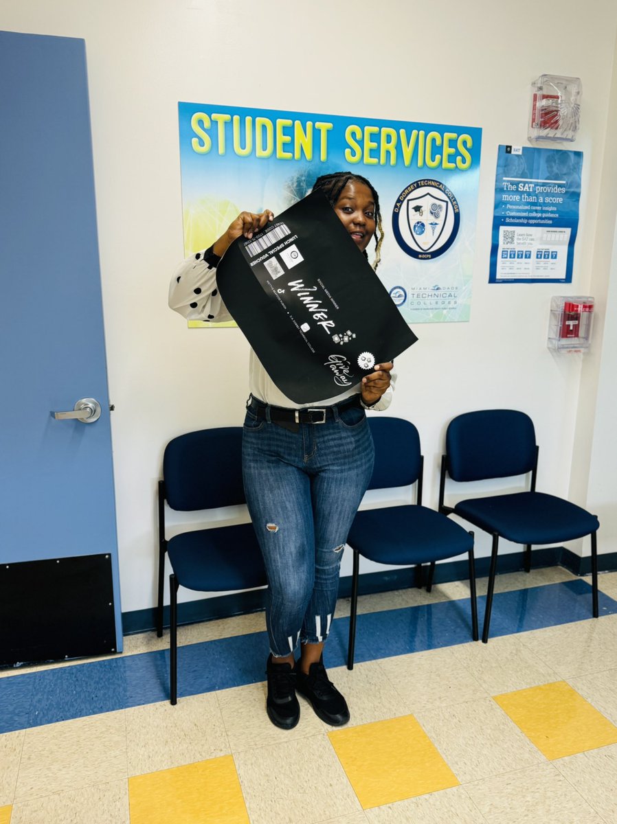 DADorseyTC's tweet photo. Big News Alertπ¨
Today's lucky social media winner just took home a fantastic prize! Want to be the next? Itβs easy!
π Follow us on Instagram:@dadorseytechnicalcollege
π and the food truck on TikTok:@wettys305
#DADorseyTech #CareerInAYear #MDCPSTech @MjLewis13 @SuptDotres https://t.co/eO4Wk2E6of