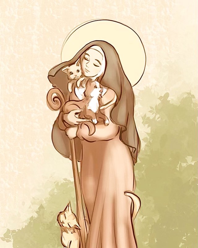 Marcat37328081's tweet photo. Saint Gertrude patron saint of cats! pray for their protection 🙏🏻🐱 #catfan #charity #pets  #catholicsaints https://t.co/0NSXp4X9rg