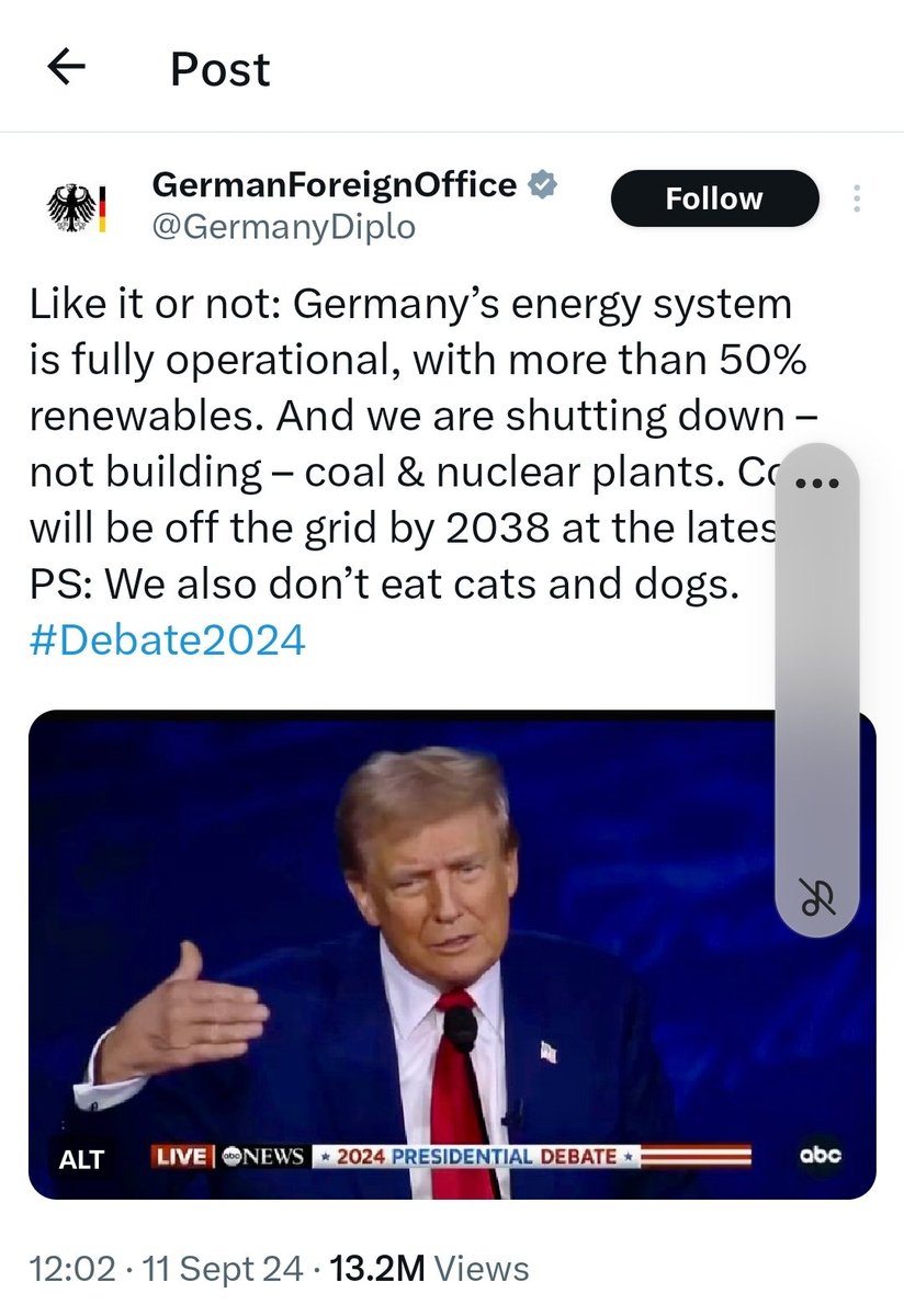 pelfad's tweet image. Even the German government fact checked Trump! No bias in the debate. Trump lies, he resorted to ranting and was not prepared #outclassed