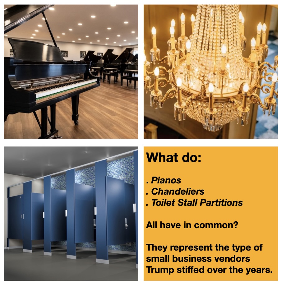 GeorgeHudak559's tweet image. I became a never-Trumper when I learned how he used short-pay tactics to stiff dozens of small businesses effectively putting many honest hard working Americans out of business.   As a small independent electrical contractor, this fact alone makes me seethe to this day and the…