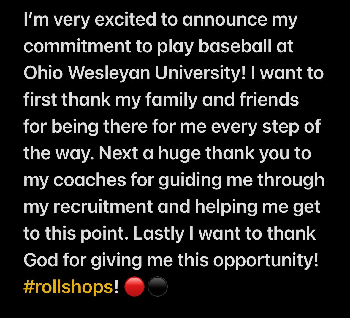 AGTG ✝️ #Committed <a href="/TVBaseball7/">Mark Colburn</a> <a href="/OWU_Baseball/">Ohio Wesleyan Baseball</a> <a href="/TMottOWU/">Tyler Mott</a>