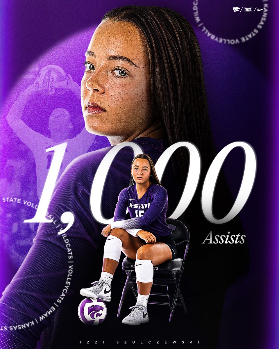 K-State Volleyball (@kstatevb) on Twitter photo MS 1๏ธโฃ,0๏ธโฃ0๏ธโฃ0๏ธโฃ
Make it 1K assists and counting for <a href="/izziski/">Izzi Szulczewski</a> as a Wildcatโผ๏ธ MS 1๏ธโฃ,0๏ธโฃ0๏ธโฃ0๏ธโฃ
Make it 1K assists and counting for <a href="/izziski/">Izzi Szulczewski</a> as a Wildcatโผ๏ธ