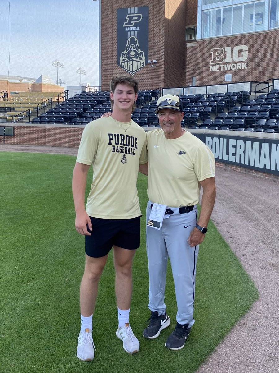 Thank you to the Purdue baseball coaching staff for the invite to practice. Very well organized, high energy, with a bunch of studs on the field. #BoilerUp 

<a href="/bserrato37/">Barrett Serrato</a> 
<a href="/PurdueBaseball/">Purdue Baseball</a>