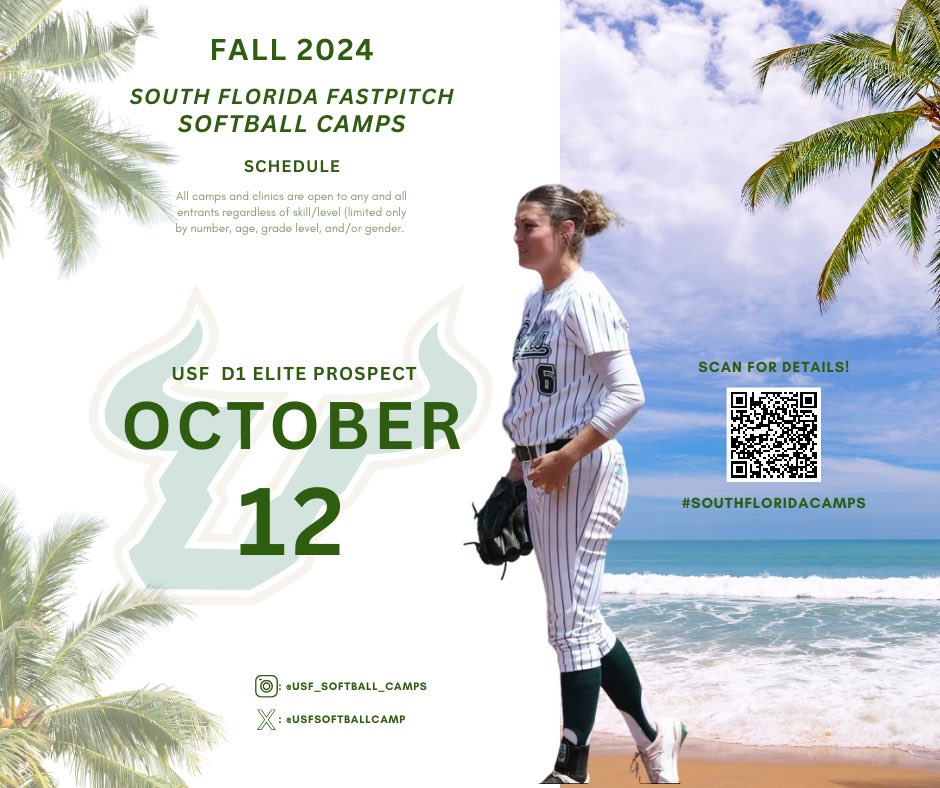 2026, 2027, 2028 prospects this camp is for you and it is now open for registration! 🫵🏼🤘🏼🥎

Head to the link in our bio to see details and sign up or scan the QR code! 🔗 

#GoBulls