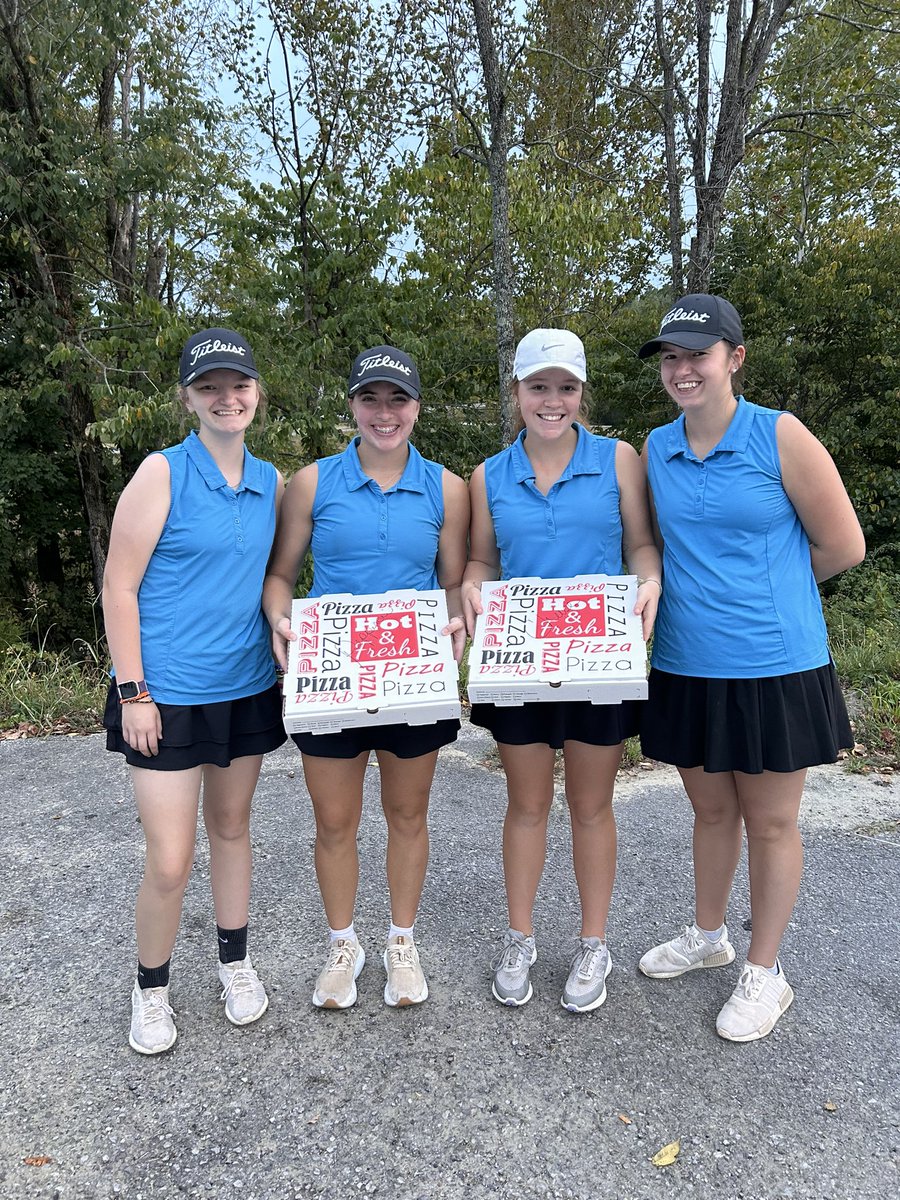 We played at Lucas Oil against a full Christian Academy team Borden and Crawford County. Anna was the match medalist with a 42. We got a win and pizza! It was a fun night.