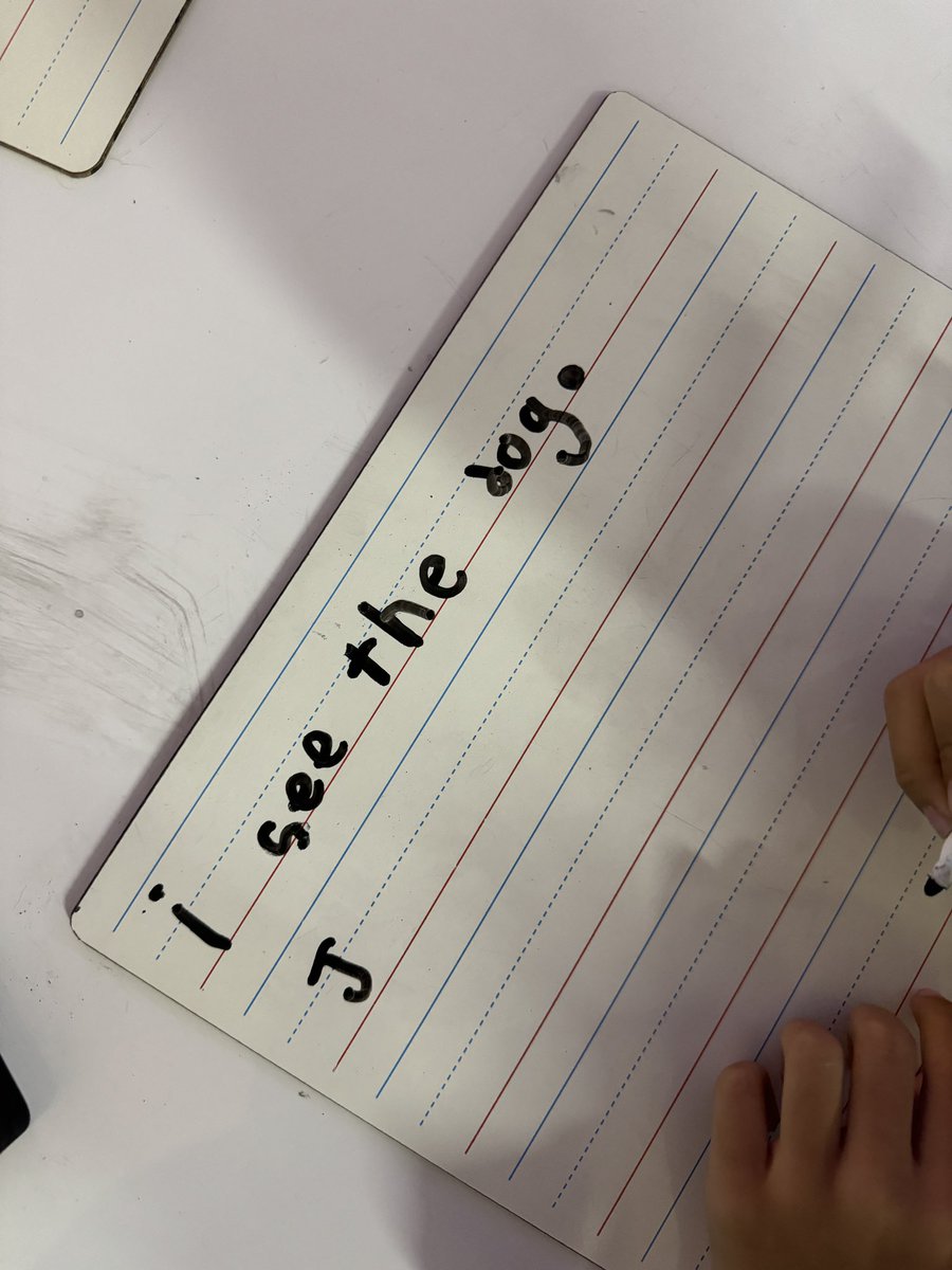 AlexandraPenn__'s tweet image. Are👏🏻you👏🏻kidding👏🏻me?!
Letter placement? Appropriate spacing? PUNCTUATION?!
My kindergartners were blowing my mind today during UFLI🤯🧠
I ❤️ when a scripted lesson flows into an authentic learning experience all led by the learners themselves 🥹
@HumbleISD_CE @UFLiteracy
