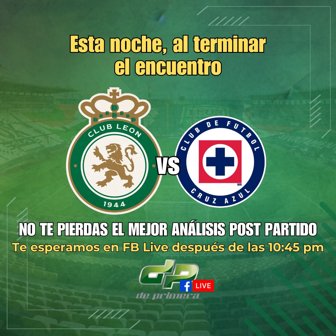 ¡AQUÍ ESTÁ EL MEJOR POST PARTIDO!

Te esperamos en Facebook Live al término del encuentro #León-#CruzAzul con el análisis más completo.

🎙️ <a href="/luismideportes/">Luis Miguel Guerrero</a>
🎙️ <a href="/Jassovivero/">Ricardo Jasso Vivero</a>
🎙️ <a href="/chinobetillo/">Betillo Amezcua</a>

facebook.com/mxdeprimera

#LEOvsCAZ #León #LeónGto #LeónGuanajuato #LigaMX #LaFiera