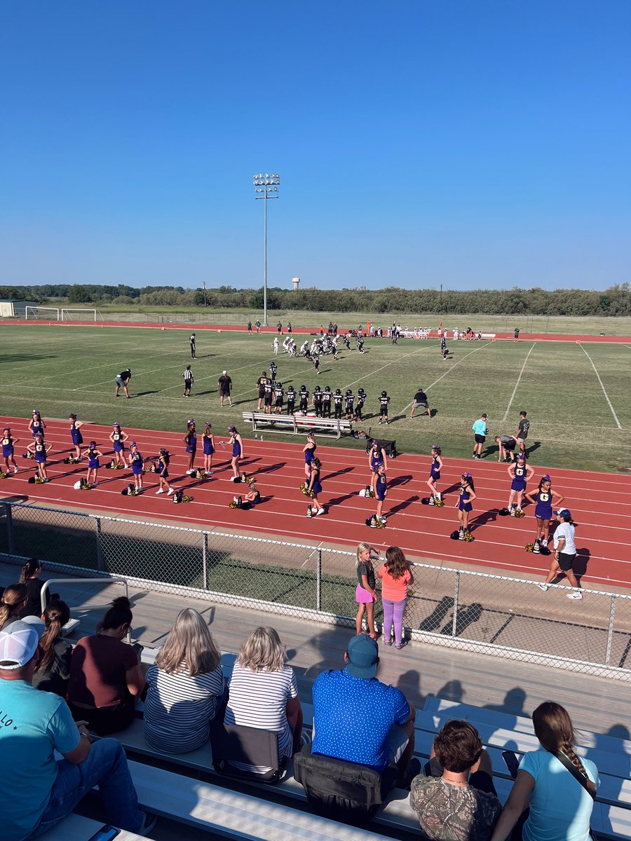 No better way to spend a Saturday than watching your students do what they love. 🏈 💜