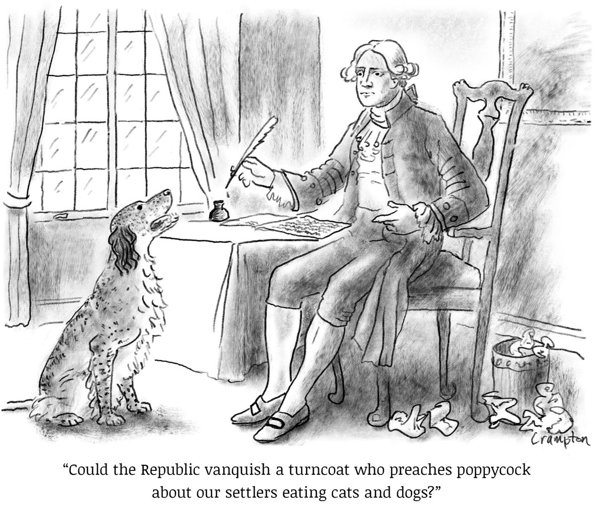 Laugh_About_It_'s tweet photo. Here’s a new one for you #dogs #cats #catsanddogs #dogsandcats #debate #eatingdogsandcats #eatingcatsanddogs #foundingfather #politicalcartoons #trumpmemes #harriswalz2024 https://t.co/PDkiAwEbVN