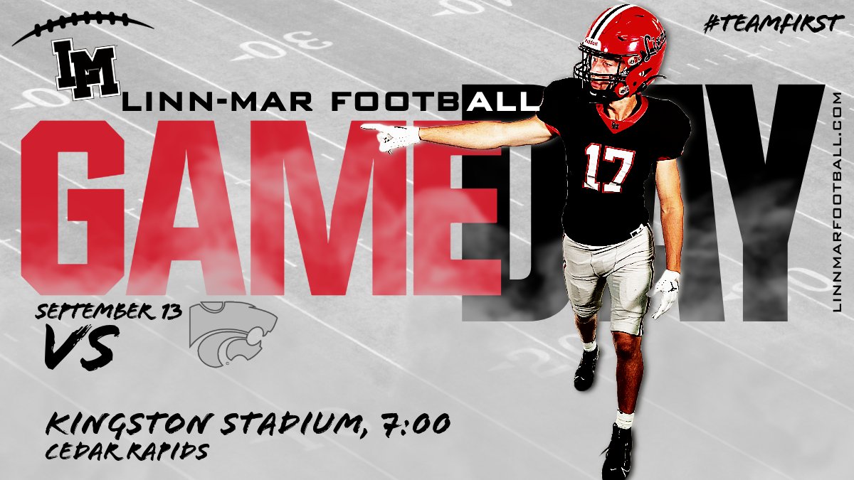 Linn-Mar Football (@thelmfootball) on Twitter photo Tonight we put our 2-0 record on the line and travel across town to take on the Kennedy Cougars. Our players continue to put their team's success above individual glory because we are stronger together!
🏟️Kingston Stadium -- Varsity ONLY
🎟️shorturl.at/Ix1cD
<a href="/LMHS_Athletics/">Linn-Mar Athletics</a> Tonight we put our 2-0 record on the line and travel across town to take on the Kennedy Cougars. Our players continue to put their team's success above individual glory because we are stronger together!
🏟️Kingston Stadium -- Varsity ONLY
🎟️shorturl.at/Ix1cD
<a href="/LMHS_Athletics/">Linn-Mar Athletics</a>