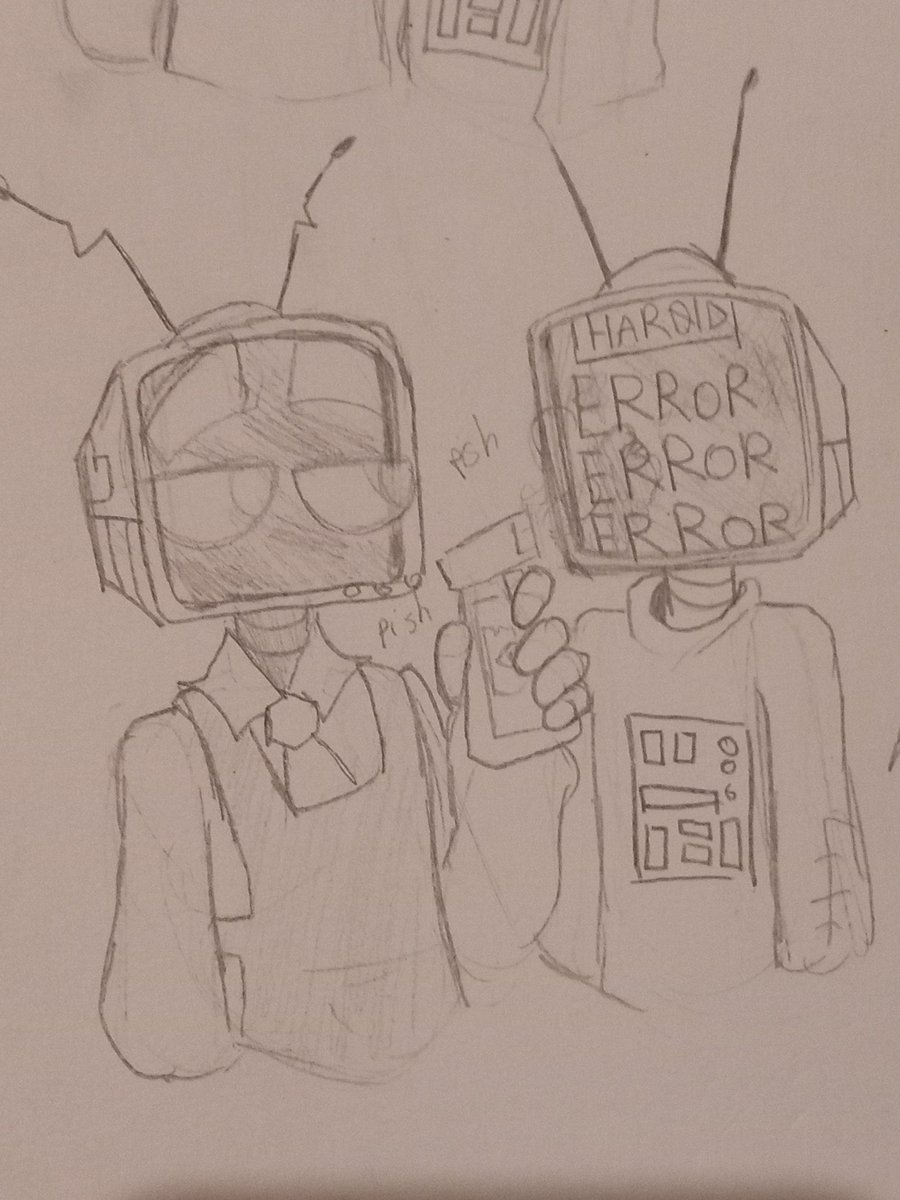 TeratosHusband's tweet photo. Esto es lo más #tvcest que e dibujado porque me da pena dibujar más cosas pero anyway 
Yo siento que Har0ld siempre tiene polvo en la pantalla
(Te amo personita que le puso bluemirr0r al ship) https://t.co/y3gbHRBecX