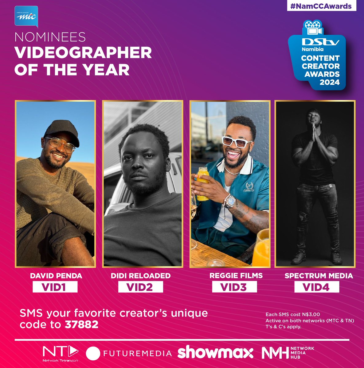 Meet the nominees for the <a href="/MTCNamibia/">MTC Namibia</a> Videographer of The Year Award 🏆 #NamCCA2024