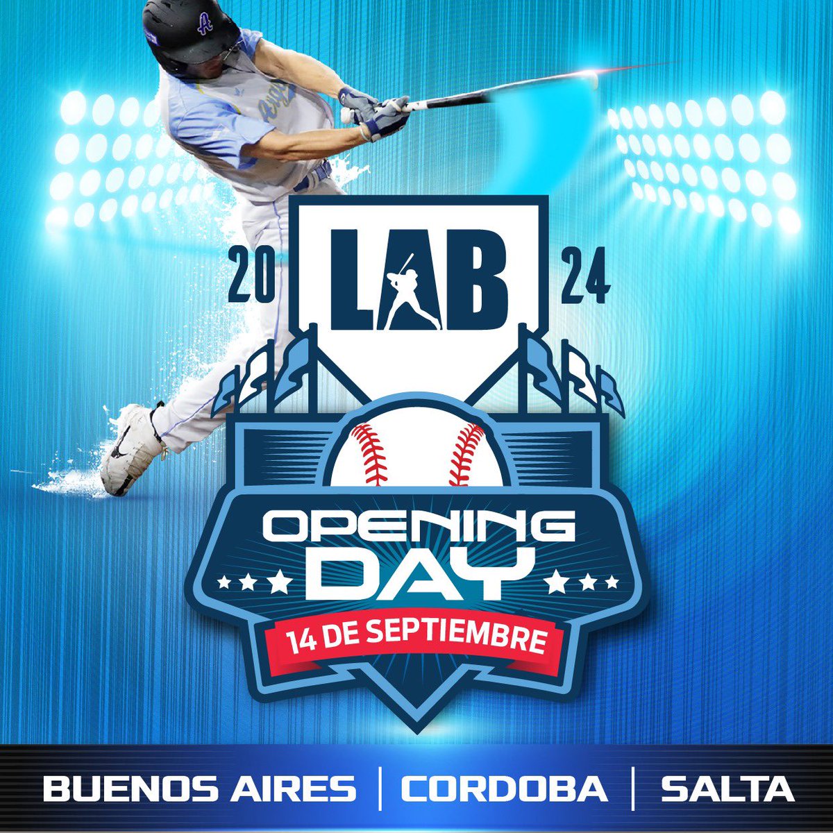 🙌🏻 La Liga Argentina de Béisbol inicia su 7ma. Temporada. ⚾️🇦🇷

👉🏻 6 equipos lucharán por la Copa Argentina de Clubes!

- Popeye de Salta  
- Cachorros de Salta 
- Falcons de Córdoba 
- Arias de Córdoba 
- Daom de Buenos Aires 
- Patriots de Buenos Aires  

<a href="/WBSC/">WBSC ⚾🥎</a> <a href="/wbscamericas/">WBSC Americas Beisbol</a>
