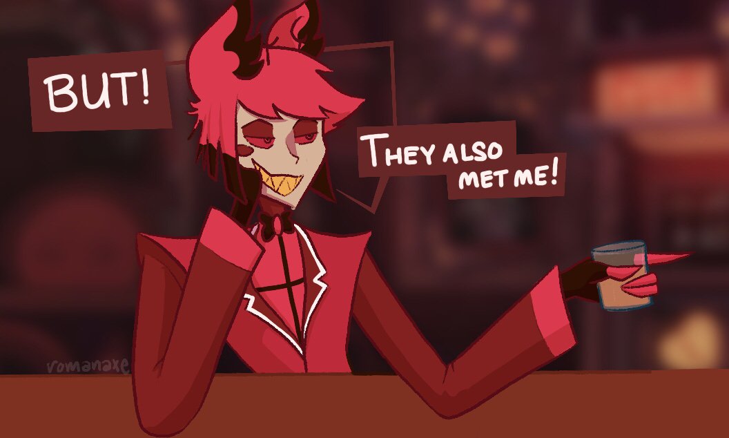 romanaxe_'s tweet image. I feel like this has been done before, but... 
#HazbinHotel #HazbinHotelFanart #BuzzfeedUnsolved #HazbinHotelAlastor #HazbinHotelAngelDust