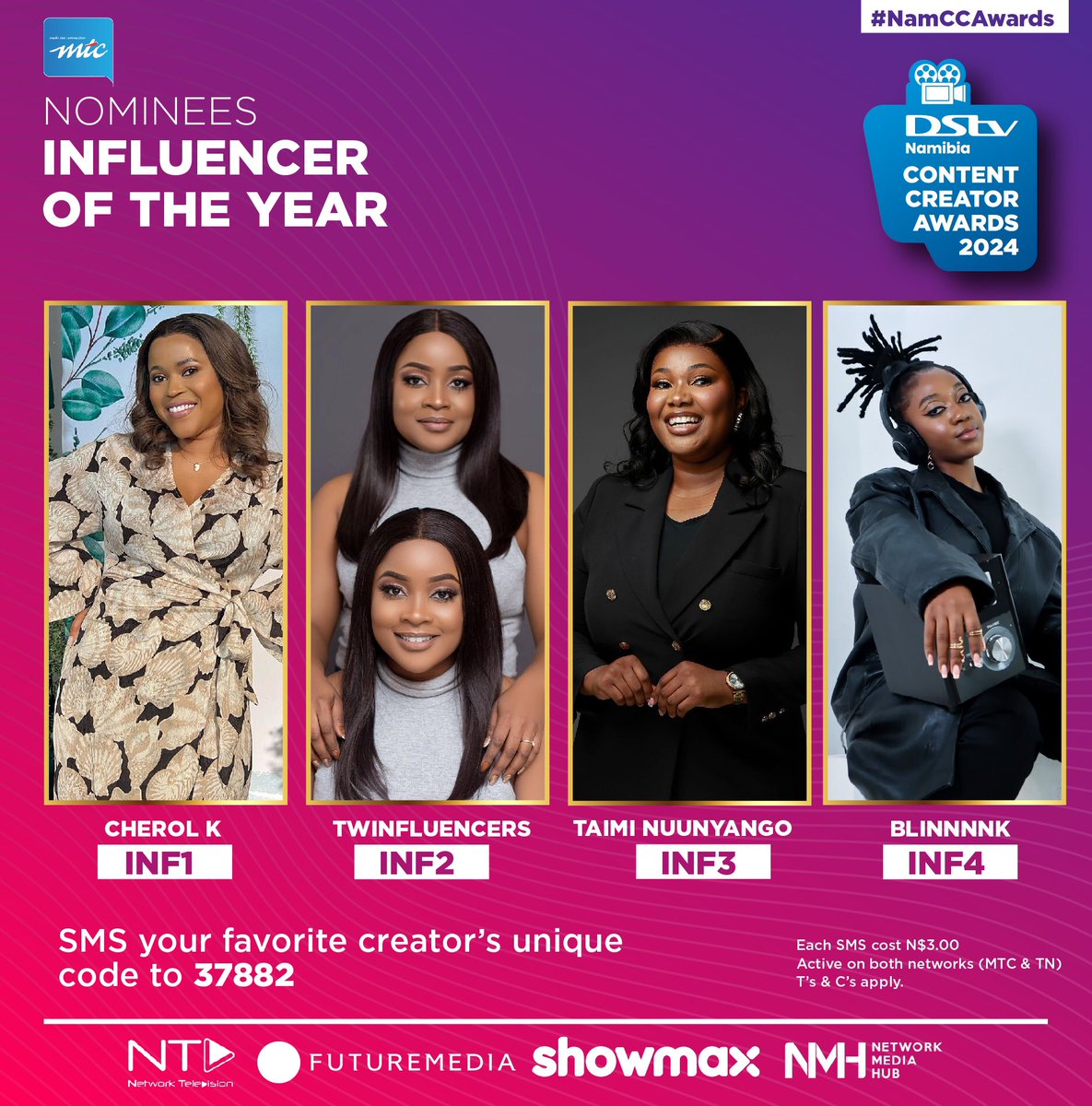 Meet the incredible nominees for the <a href="/MTCNamibia/">MTC Namibia</a> Influencer of The Year Award 🏆 #NamCCA2024