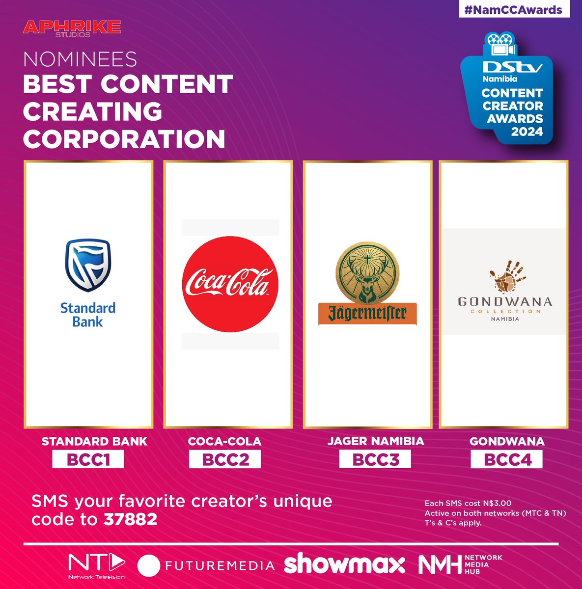 Here are your nominees for the <a href="/AphrikeStudios/">Aphrike Studios</a> Best Content Creating Corporation Award 🏆 #NamCCA2024