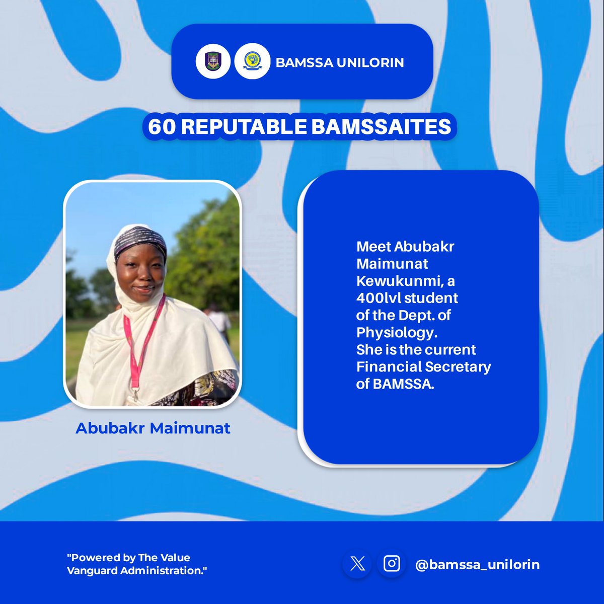 bamssa_unilorin's tweet photo. 60 REPUTABLE BAMSSAITES ❤️
Meet few of the reputable BAMSSAites(50/60)
#bamssa #bamssaites #bamssaunilorin https://t.co/fcMLkTZjsO