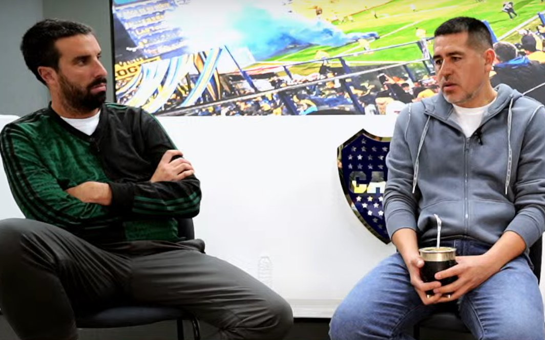 la12tuittera's tweet photo. #Riquelme  

“Yo fui afortunado acá. Jugué con Palermo que fue el mejor delantero de los últimos 30 años, con el mejor Guillermo que metió un golazo a Talleres en el 98 y con el Chelo Delgado que nos regaló 3 Libertadores y cagó a baile al Real Madrid” https://t.co/n7KESdAQF2