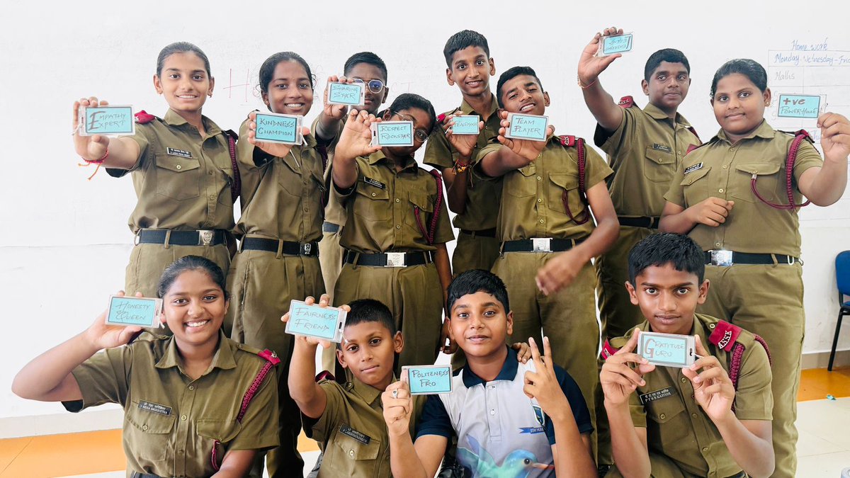 awsnlr's tweet image. Honoring Values, Building Leaders! 
As part of our Values-Based Education program, our cadets explored the significance of honors and respect. Each cadet received an honor badge that reflects their unique strengths, from being a peacemaker to a team player. #ValuesBasedEducation