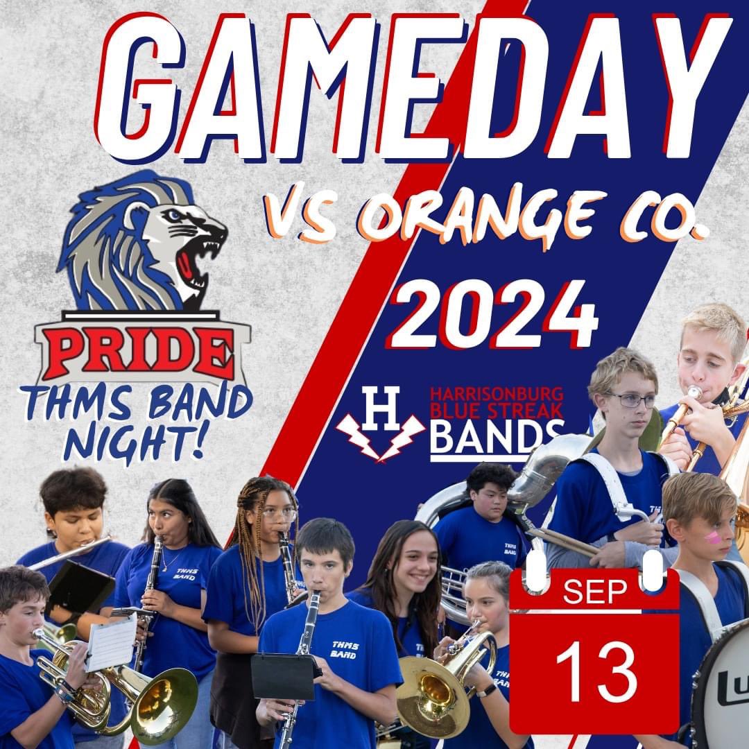 Our 2nd home game of the year is Friday! We welcome 7th and 8th graders from Thomas Harrison Middle School for <a href="/THMSPride/">THMS Pride</a> <a href="/THMSPrideBand/">THMS Pride Band</a> NIGHT! 

Enjoy this pictures of some of our current members at THEIR middle school night years ago :D