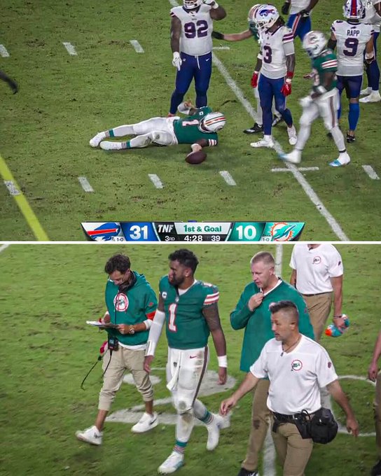 ESPNAusNZ's tweet image. Tua... 🙏

Tua Tagovailoa took a hard hit to the head and has been ruled out for the rest of the #BUFvsMIA game with a concussion.