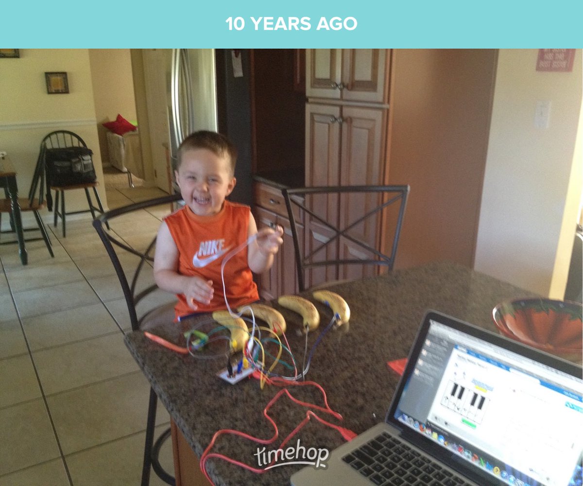Mr. Deissler (@mrdeissler) on Twitter photo Been tinkering with ā¦<a href="/makeymakey/">Makey Makey</a>ā© for 10 years now. My son loved it then and all of my students still love creating new things today! Been tinkering with ā¦<a href="/makeymakey/">Makey Makey</a>ā© for 10 years now. My son loved it then and all of my students still love creating new things today!