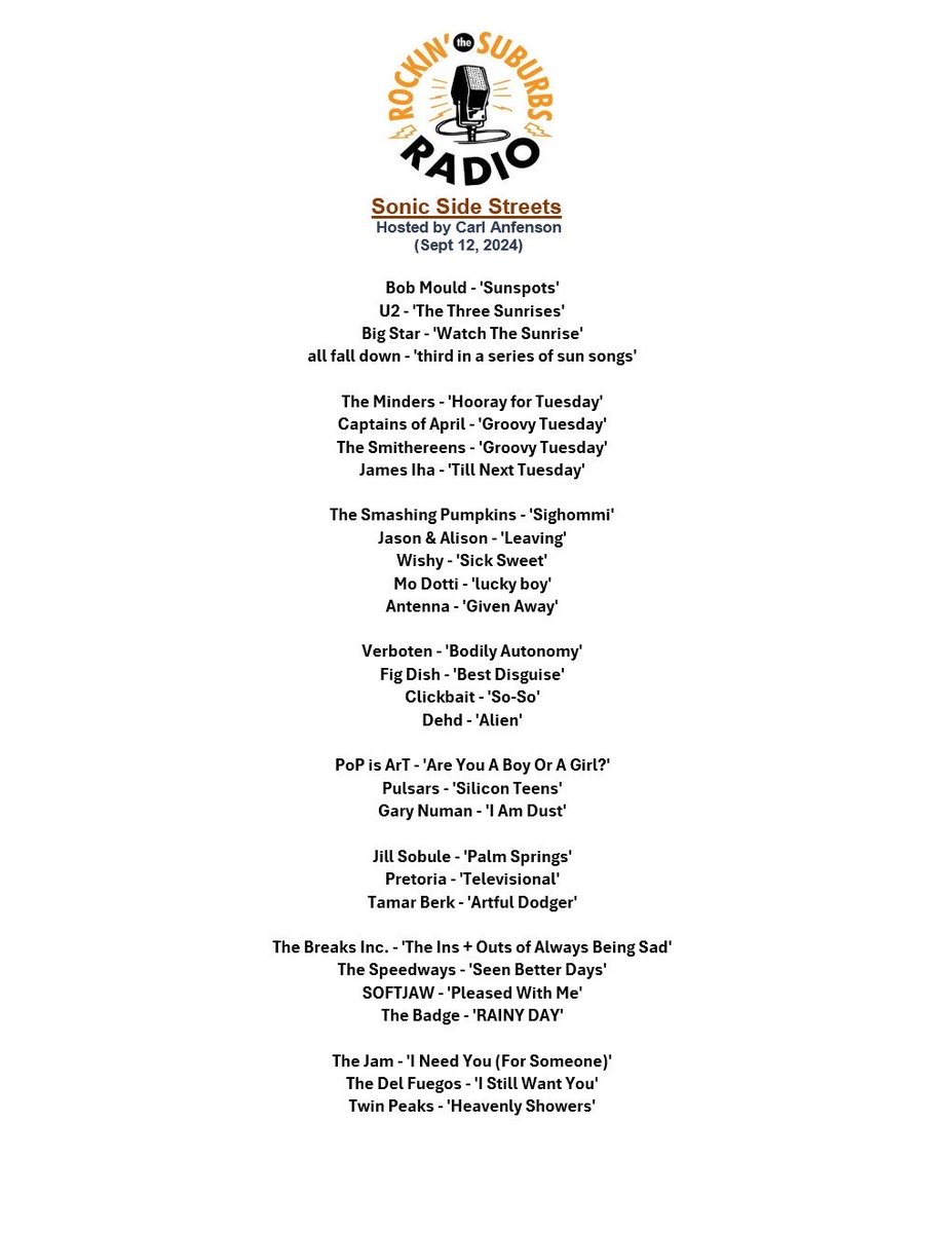 Got to play some tunes today on Suburbsradio.com
⁦<a href="/SuburbsPod/">Rockin' the Suburbs</a>⁩ ⁦<a href="/SuburbsRadio/">Rockin' the Suburbs Radio</a>⁩ #internetradio