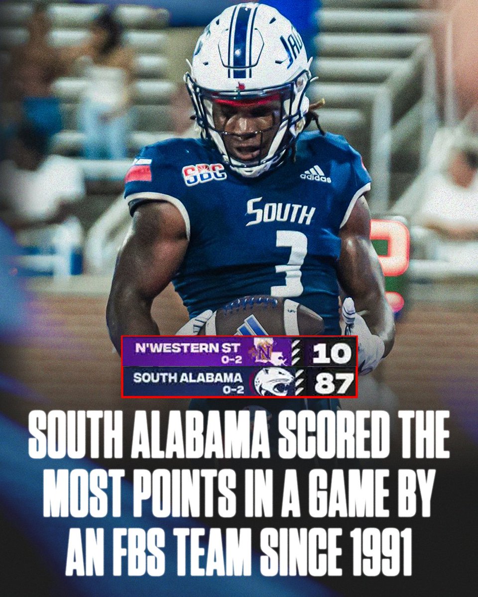 Complete domination from South Alabama 😱 

📸 <a href="/SouthAlabamaFB/">South Alabama Football 🏈</a>