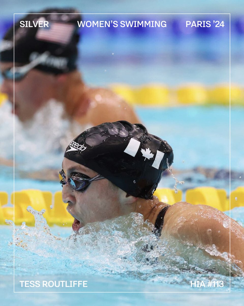 SILVER &amp; BROZE for HIA #113 @tessroutliffe in Women’s Swimming representing Canada 🇨🇦

What an incredible haul Tess🥈🥉Well done!

#Paris24 #teamHIA