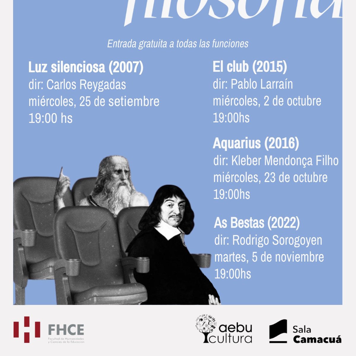 Nuestro primer Twe... 2do ciclo de proyección de películas en la Sala Camacuá, gracias a <a href="/Camacuauy/">Camacuá</a> <a href="/Aebu_Uruguay/">AEBU</a> Organizado por las Subunidades de Teórica y Estética del Instituto de Filosofía de la <a href="/FHCE_Udelar/">FHCE_Udelar</a> <a href="/Udelaruy/">Universidad de la República</a>