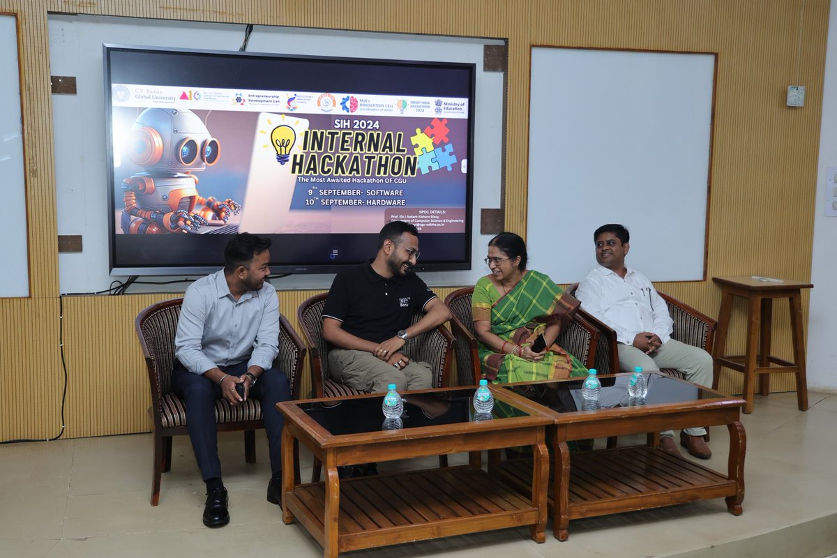 iic_cguodisha's tweet photo. Inaugurating innovation at CV Raman Global University! 🎉 The SIH Internal Hackathon 2024 is underway, fostering collaboration and creativity. Let the problem-solving begin! 💡 #SIH2024 #Innovation #iic #aic
#cgu #hackathon24 https://t.co/p1ZI8hwRz8