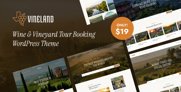 SharedTutor's tweet image. #Templates #Booking Vineland – Wine &amp;amp; Vineyard Tour Booking WordPress Theme dlvr.it/TDB0hS
