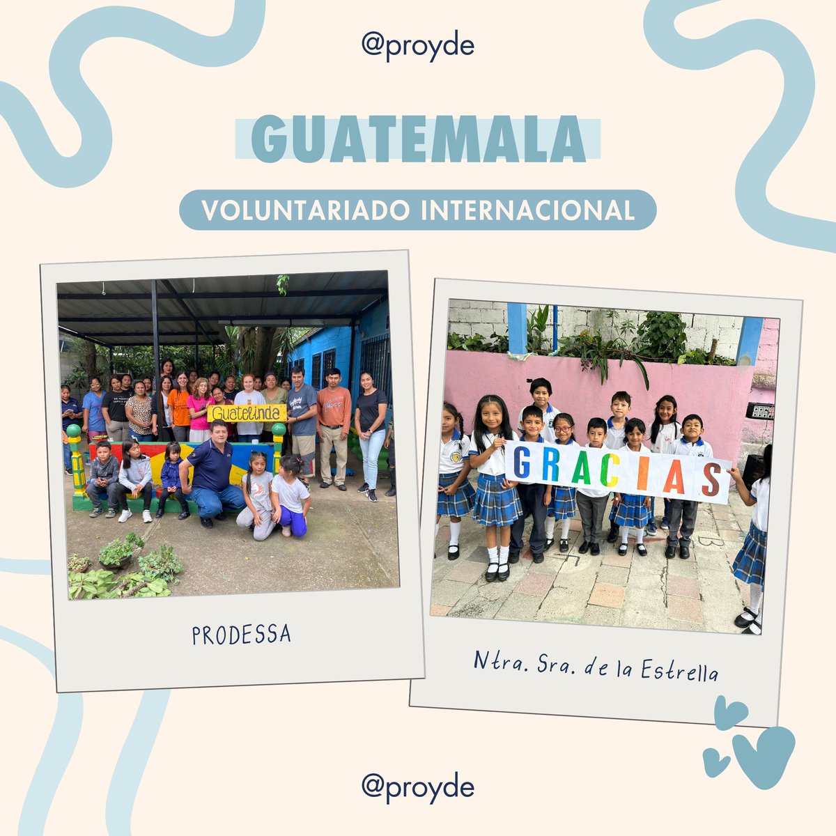 PROYDEMADRID's tweet photo. 🌿 Los  grupos de Guatemala realizaron actividades distintas pero  tienen en común lo agradecidos que están de la experiencia y  de las personas que hicieron que fuera inolvidable 

Descubre más sobre su aventura👉
Grupo 1 https://t.co/56YKmx7x1Z
Grupo 2 https://t.co/pcB46NiJIW https://t.co/hjVdyYMKRZ