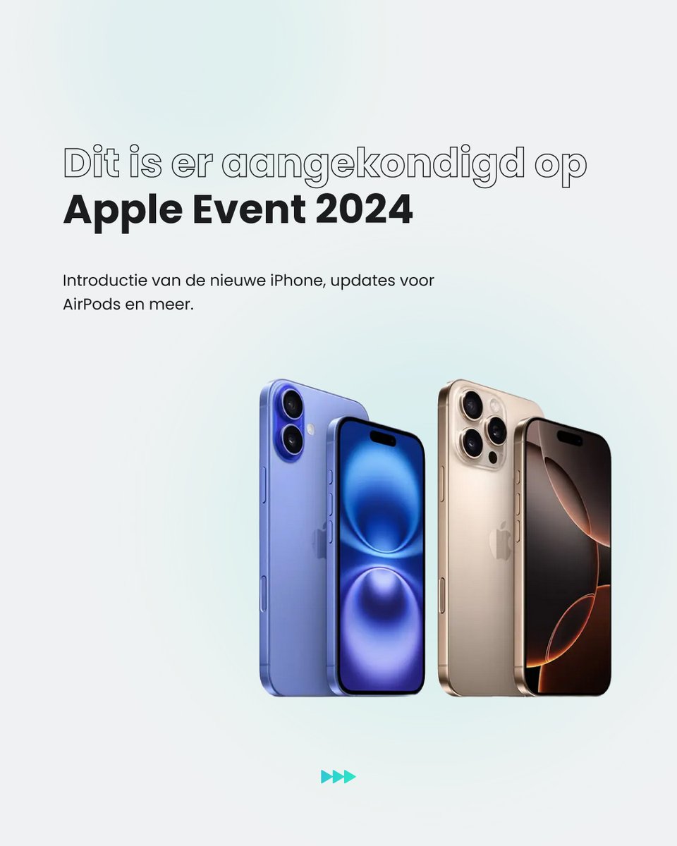 WeDigitalNL's tweet photo. Deze week vond het grote Apple Event plaats, waar Apple een reeks spannende nieuwe gadgets en updates onthulde.

Benieuwd naar alle innovaties? Kijk snel verder!

#wedigital #socialmedia #apple #appleevent #iphone #iphone16 #airpods #airpods #applewatch #ai #appleintelligence https://t.co/aExYi5Pfgx