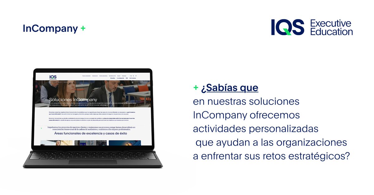 Nos enfocamos en impulsar el aprendizaje dentro de las empresas, permitiendo que evolucionen y se adapten para trabajar de manera diferente. Ayudamos a diseñar planes de desarrollo que capaciten a los equipos para lograr sus objetivos estratégicos.

iqs.edu/es/executive-e…