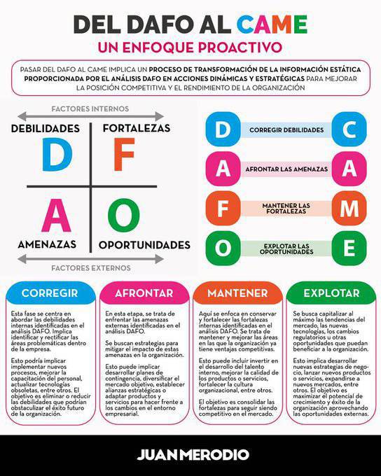Una propuesta de mejora de la técnica del DAFO por Juan Meriodio    

Propone el CAME para un análisis estratégico más activo, dinámico y orientado a la mejora
