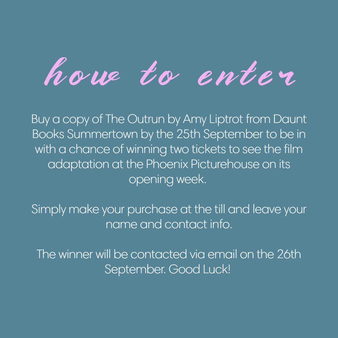 PhoenixPH's tweet photo. To celebrate the upcoming release of #TheOutrun on the 27th September, we've teamed up with our fabulous local book store @dauntsummertown for a special competition to win 2 tickets to see the film on its opening week! 🎉
#supportlocalcinema #supportlocalbookstores https://t.co/Ifj7XCxkzm
