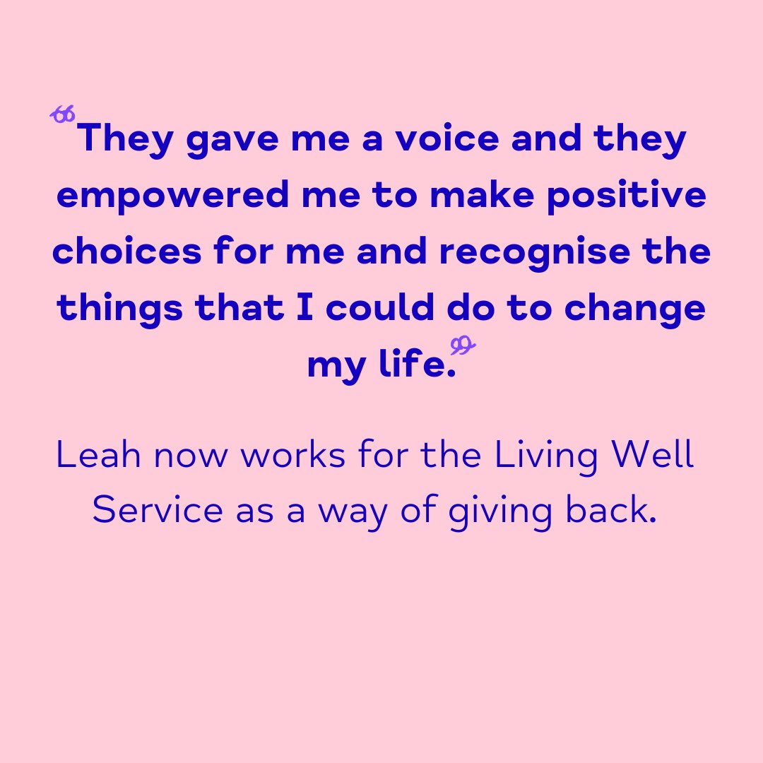 Thanks to Leah for sharing her story with <a href="/GranadaReports/">ITV Granada Reports</a> so openly and honestly. 
Another massive shout out to the Living Well team <a href="/LWinSalford/">LWinSalford</a>. We are so proud of the part we play in this service alongside our partners <a href="/GMMH_NHS/">Greater Manchester Mental Health</a> <a href="/SalfordICP/">Salford Integrated Care Partnership</a> <a href="/MattersSalford/">Wellbeing Matters Salford</a> <a href="/SalfordFDN/">Salford Foundation</a>