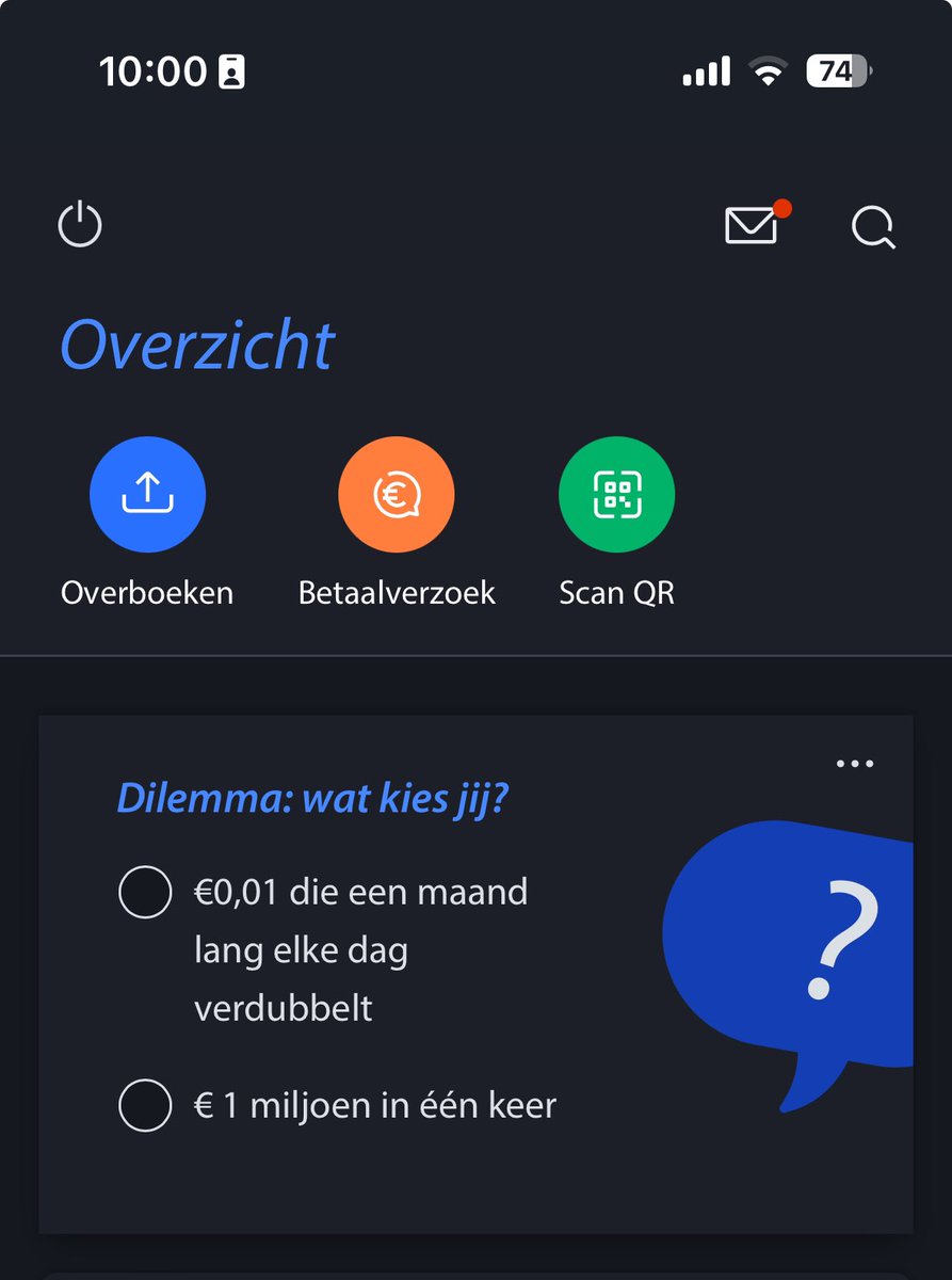 Dacht je dat <a href="/bunq/">bunq</a> irritant was met z’n bomen in de app. <a href="/Rabobank/">Rabobank</a> kan er ook wat van, met domme Tiktok dilemma’s op de openingspagina.