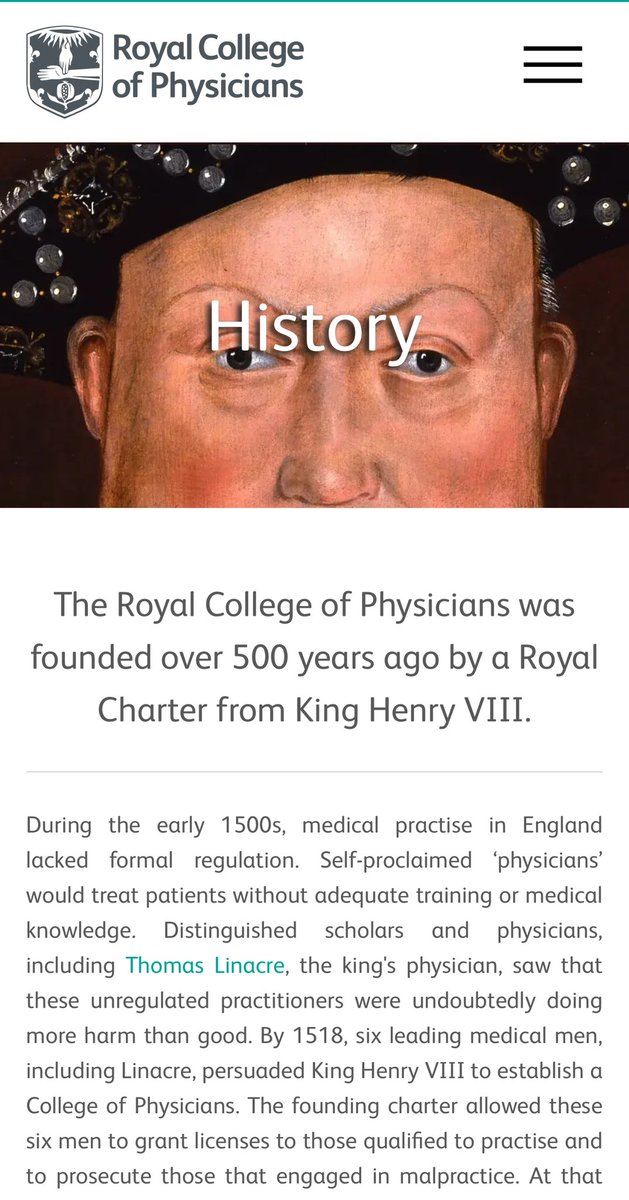 GMCharlatan's tweet image. In the early 1500s “Self-proclaimed ‘physicians’ would treat patients without adequate training or medical knowledge.
…these unregulated practitioners were undoubtedly doing more harm than good”
Where did it all go so wrong for @RCPhysicians?