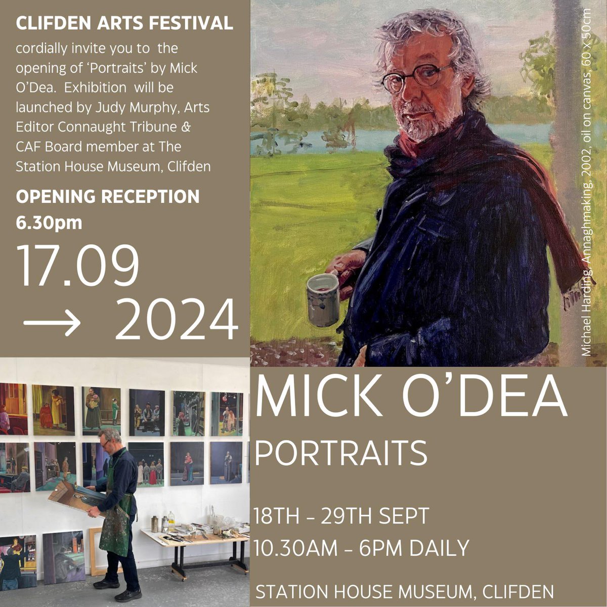Molesworth Gallery (@molesworthgall) on Twitter photo Mick O’Dea’s show ‘Portraits’ opens at the Clifden Arts Festival next Tuesday at 6.30pm. All welcome. <a href="/MickODeaArtist/">Mick O'Dea</a> <a href="/clifdenarts/">clifdenartsfestival</a> Mick O’Dea’s show ‘Portraits’ opens at the Clifden Arts Festival next Tuesday at 6.30pm. All welcome. <a href="/MickODeaArtist/">Mick O'Dea</a> <a href="/clifdenarts/">clifdenartsfestival</a>