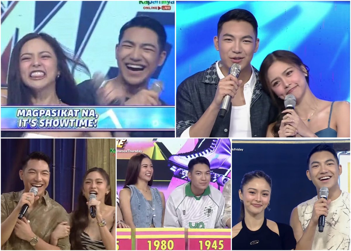 istantalent24's tweet photo. One more day at finally complete attendance na ang magbesties sa @itsShowtimeNa this week!! Pumasok kayong dalawa bukas please haha

#ShowtimeFlashbackFriday #DARREN @Espanto2001
 #KimChiu @prinsesachinita https://t.co/lTmay295mO