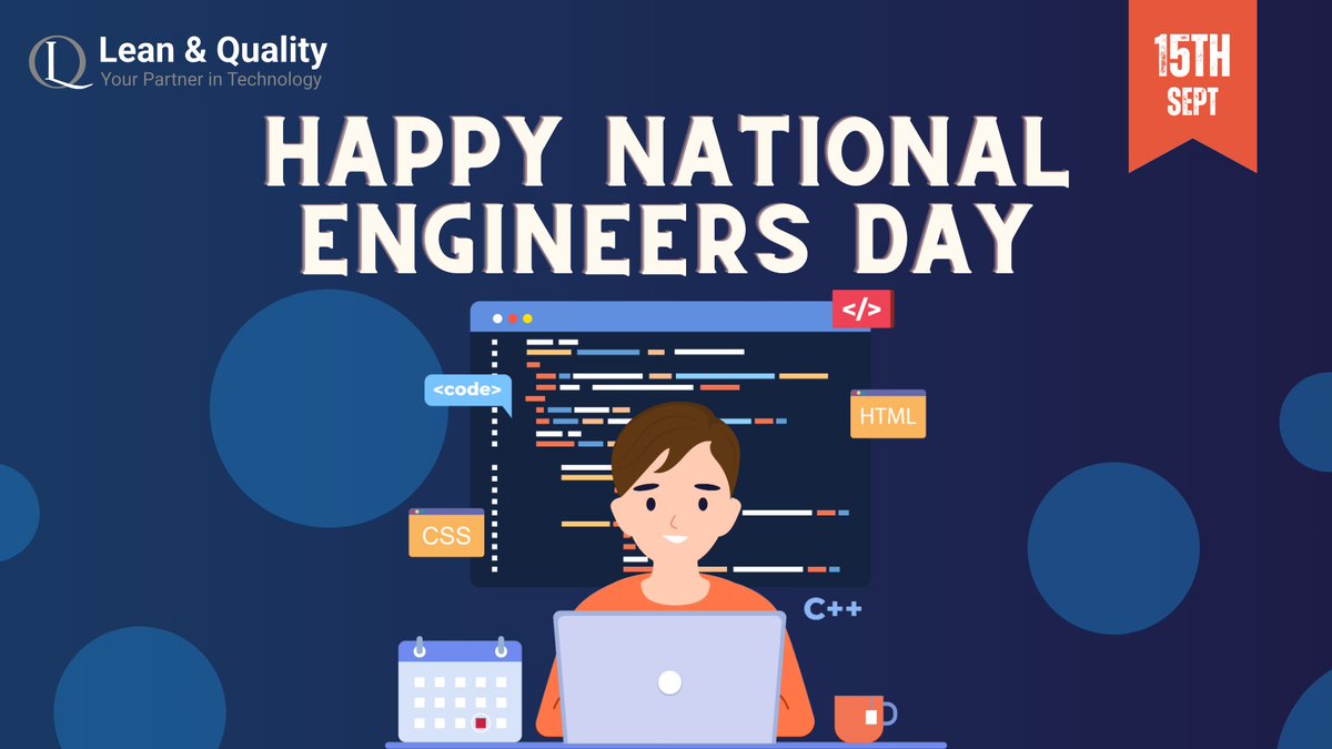lnqtech's tweet photo. "𝐇𝐚𝐩𝐩𝐲 𝐍𝐚𝐭𝐢𝐨𝐧𝐚𝐥 𝐄𝐧𝐠𝐢𝐧𝐞𝐞𝐫𝐬 𝐃𝐚𝐲"

Celebrating Engineers on National Engineers Day.
Be a proud engineer, break barriers and make history for the future.

#NationaEngineersDay2024 https://t.co/nYfnQOHX6T