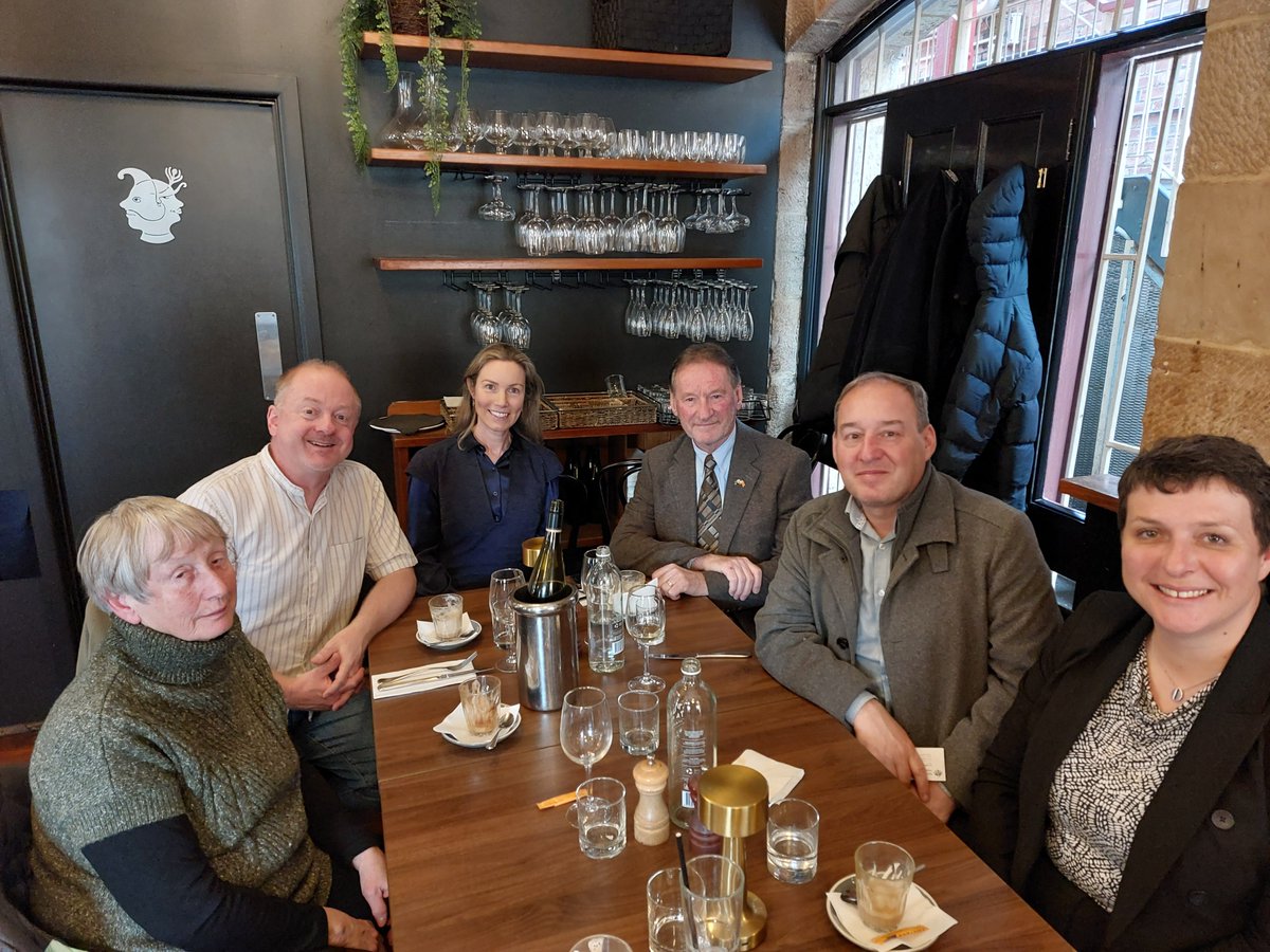 We were delighted to share lunch today with Mr Steph Lysaght, British Consul General, Mrs Oonagh Lewis, British Deputy Consul General, and Mr Frank McGregor, British Honorary Consul for Tasmania. The wide-ranging conversation covered the many links between the UK and Tasmania.