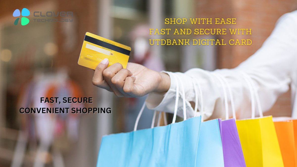 clover_divya's tweet image. 🛒 Shop with Ease Using UTDBANK Digital Card

Fast, Secure, and Convenient Shopping at Your FingertipsWhether you’re shopping online or in-store, the UTDBANK Digital Card offers a seamless, secure payment experience. 🛍️💳 
#UTDBANK #Fintech #CloverTechnology
