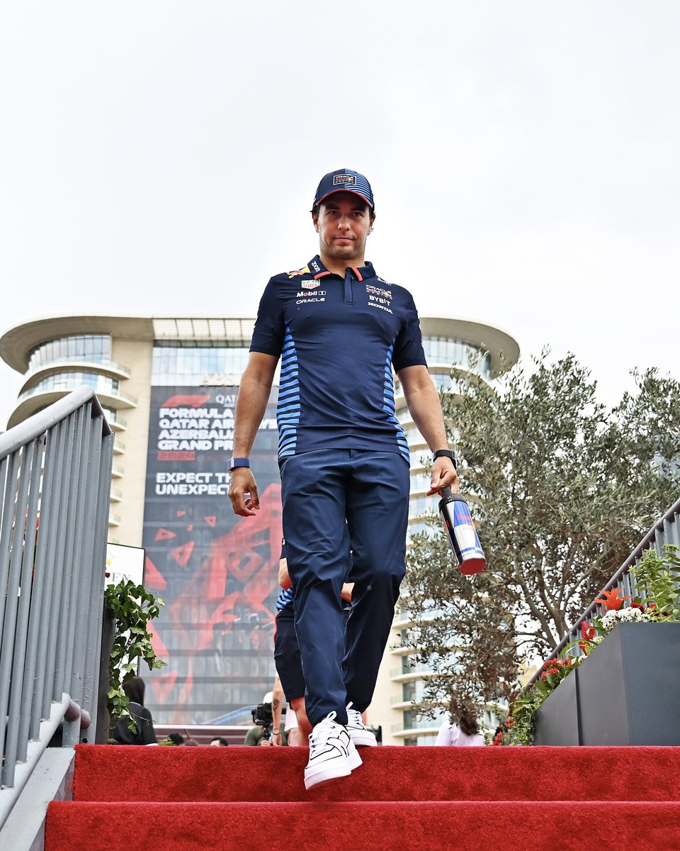 redbullracing's tweet photo. The red carpet strut 🕺

#F1 || #AzerbaijanGP 🇦🇿 https://t.co/hKOWbmhWog