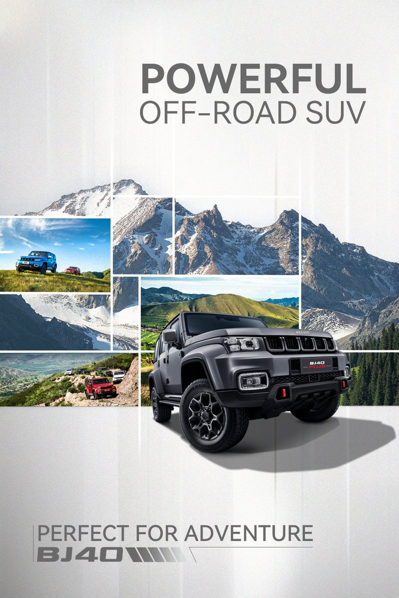 baicglobal's tweet photo. Whether it’s mountains or plains, the powerful BJ40 Plus excels in any environment. With its outstanding performance, it’s built for every adventure!
#BAIC #BAICENJOYRIDE #BJ40Plus #CallOfTheWild #AdventureInNature https://t.co/d7s7OstZT6
