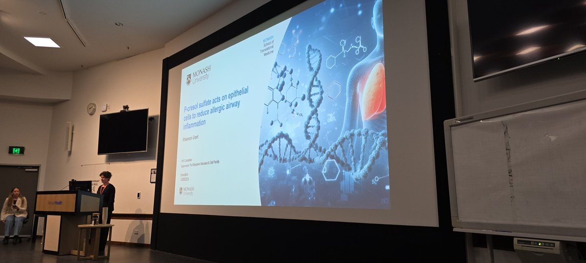 Rhiannon Grant up next presenting work on p-cresol sulfate in allergic airway inflammation #immumon2024